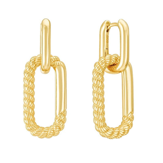 Rectangular Rope Earrings