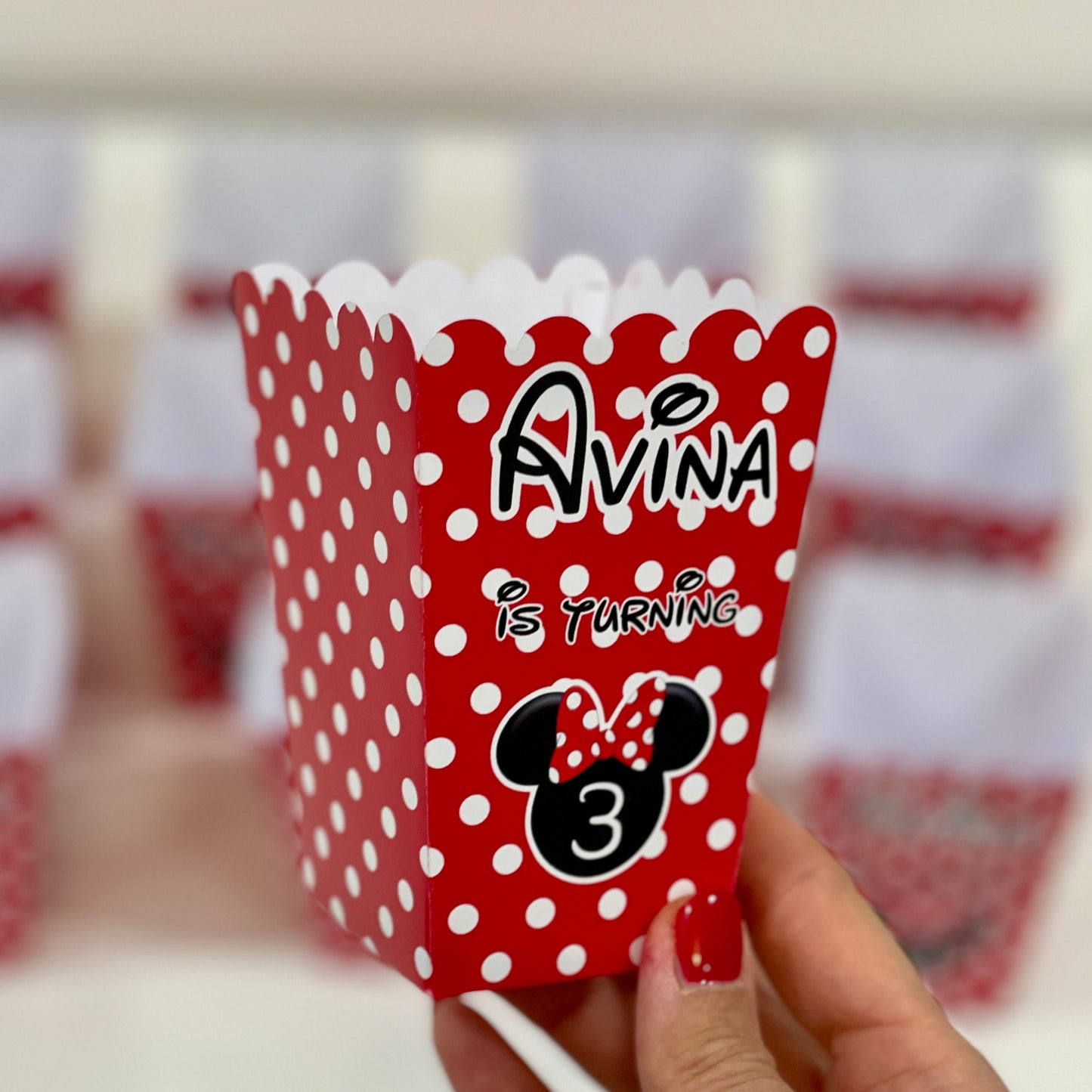 Minnie Mouse popcorn Box