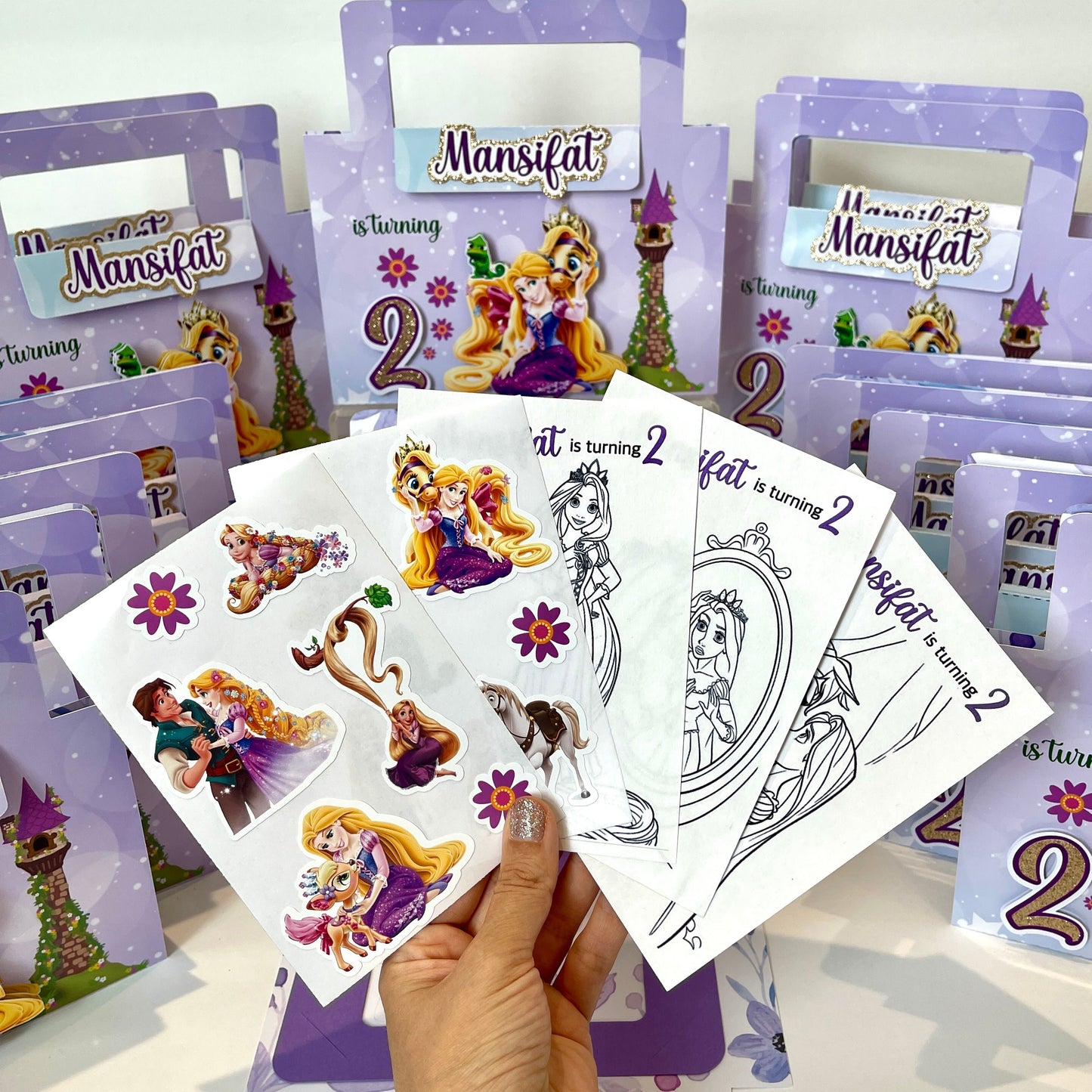 Rapunzel colouring suitcase & stickers