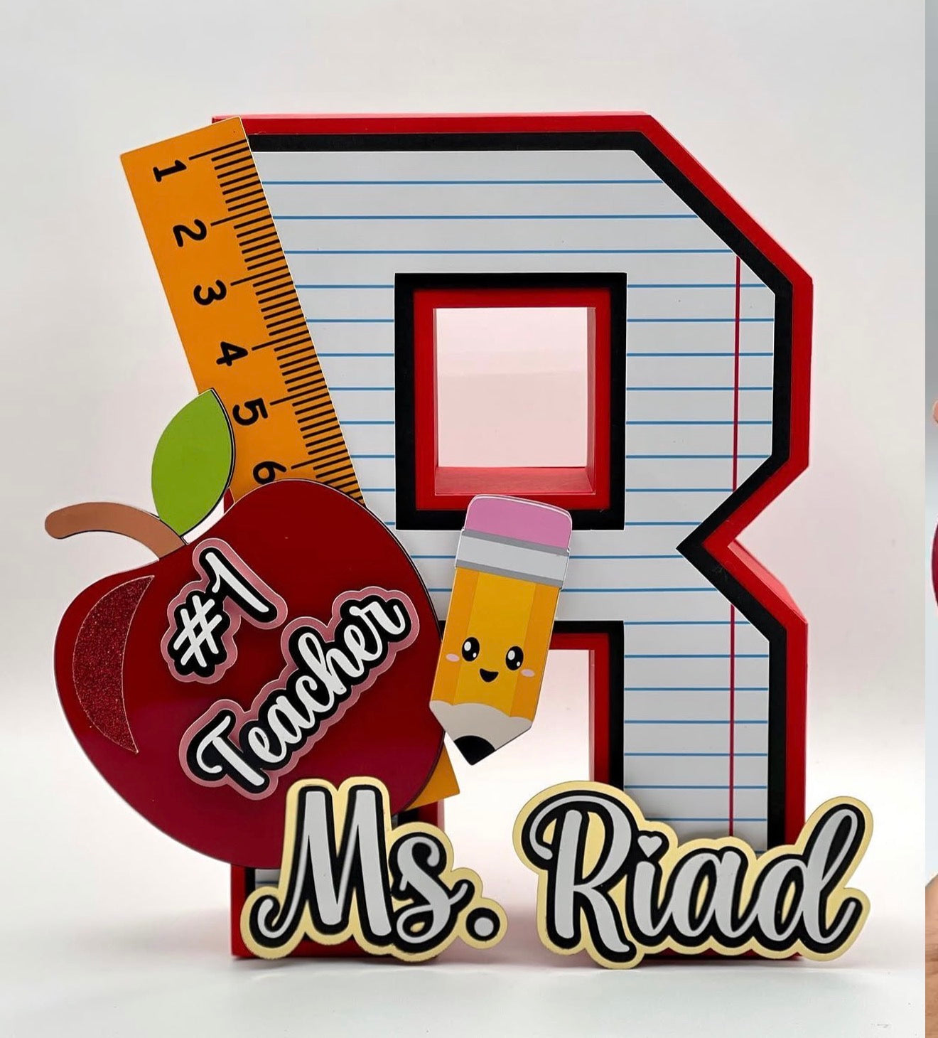 Teacher's Name 3D letter