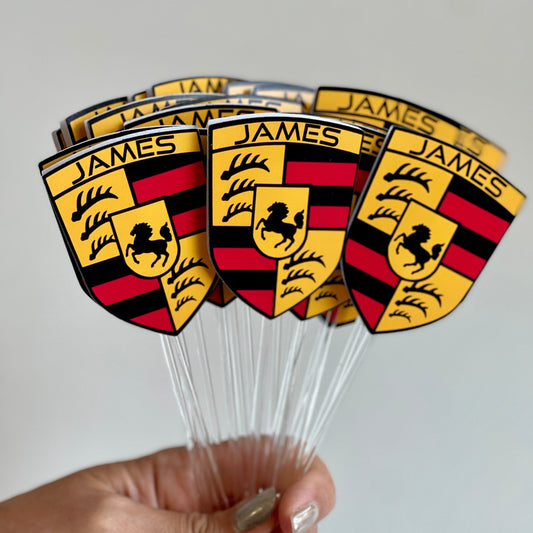 Porsche Cupcake Topper (Set of 6)