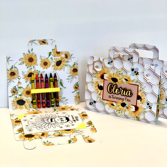 Sunflower colouring suitcase