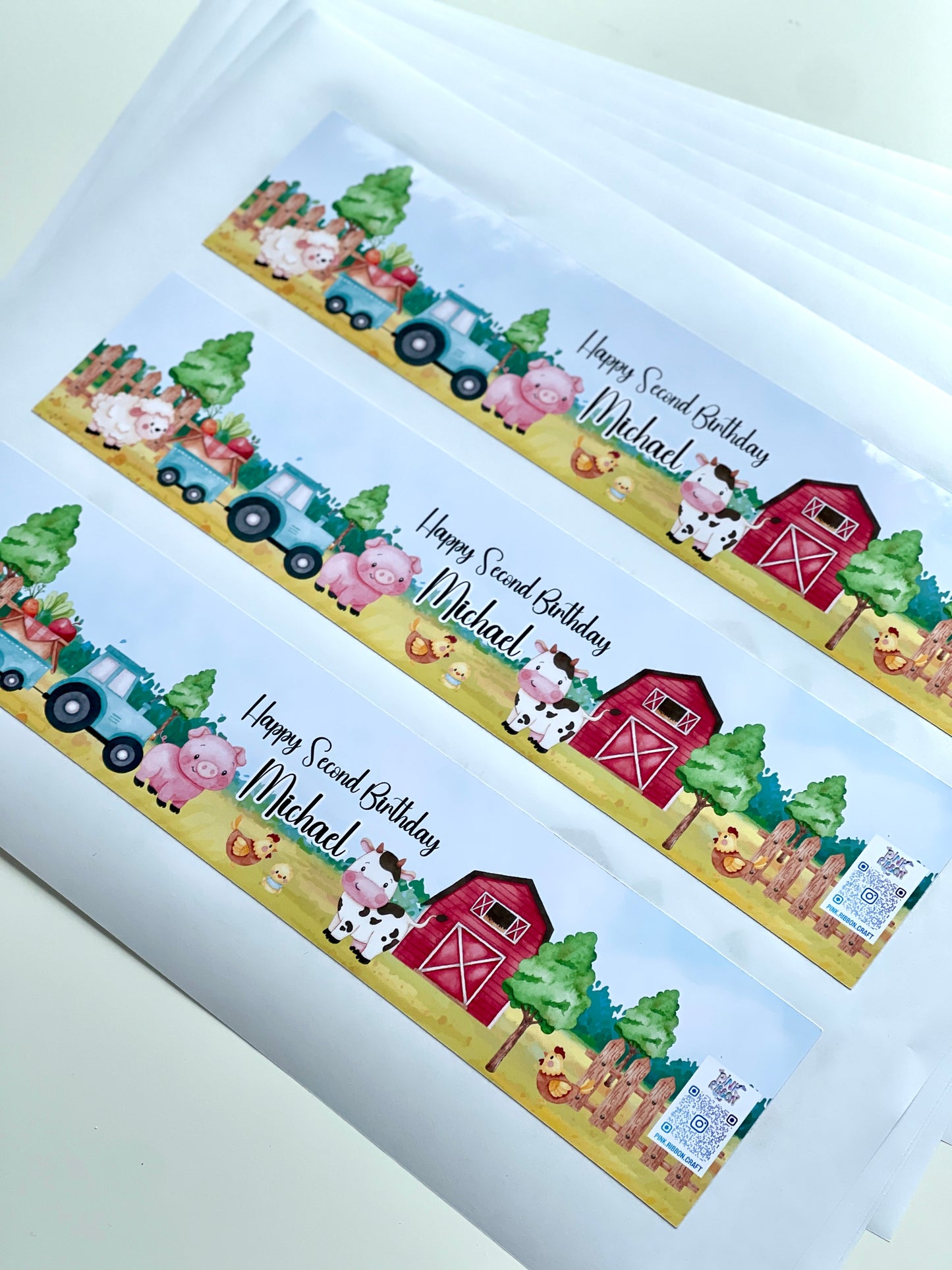 Farm Water Bottle Label Sticker (set of 3)