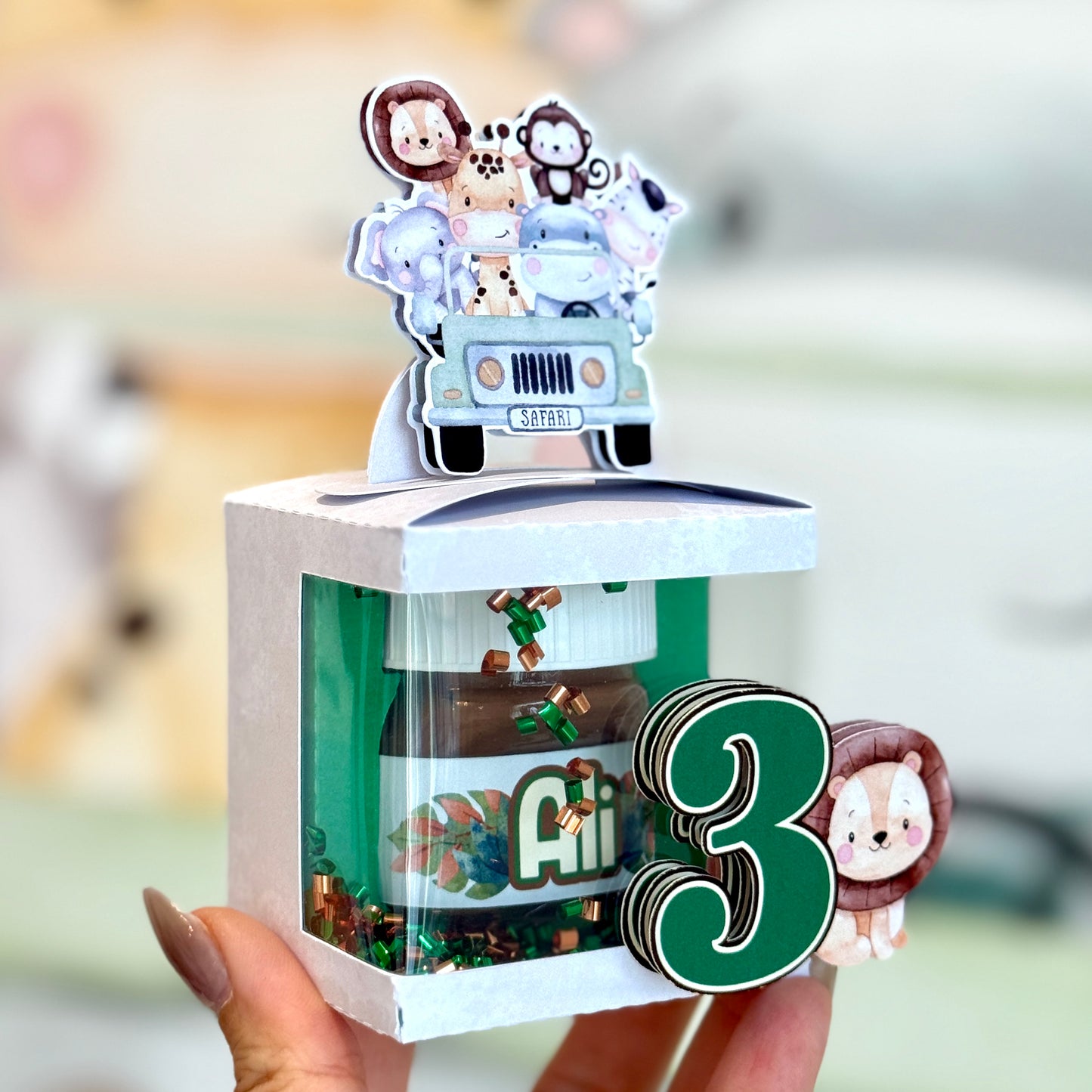 Safari Animals Nutella shaker box
