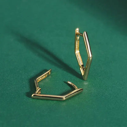 Rhombus Huggie Earrings