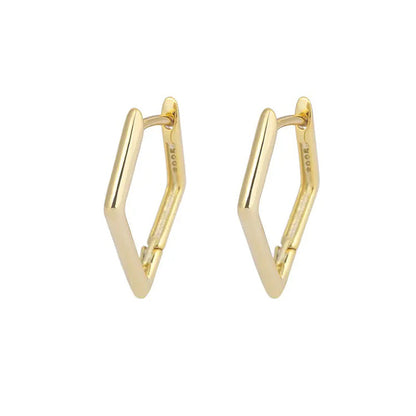 Rhombus Huggie Earrings