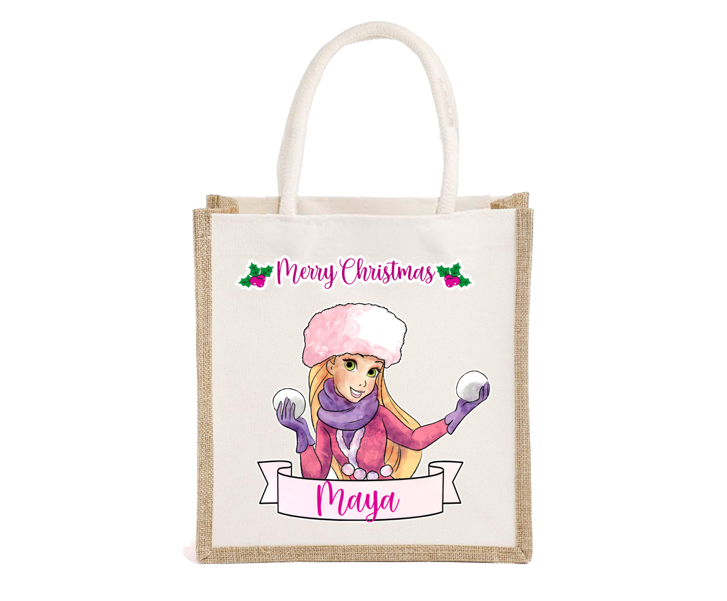 Disney Princess Christmas Canvas Bag