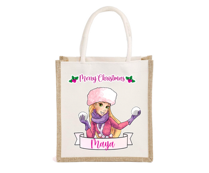 Disney Princess Christmas Canvas Bag