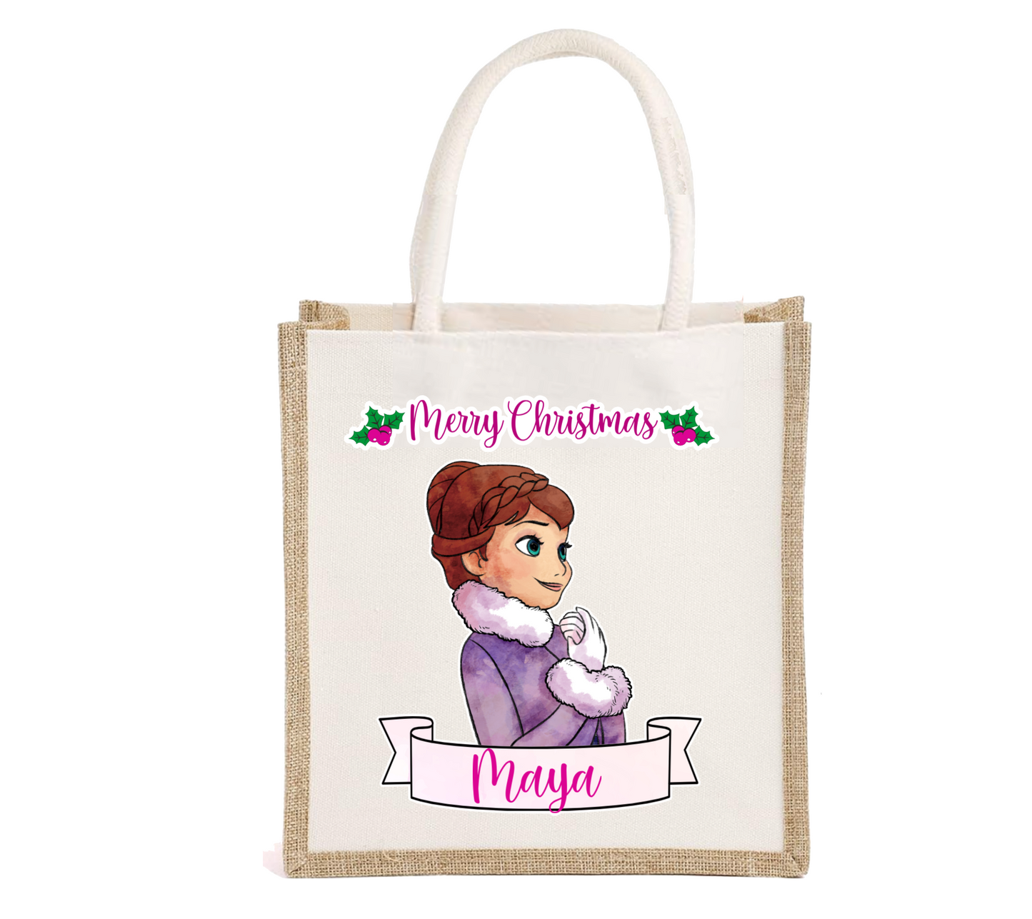 Disney Princess Christmas Canvas Bag