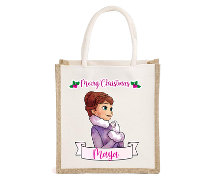 Disney Princess Christmas Canvas Bag