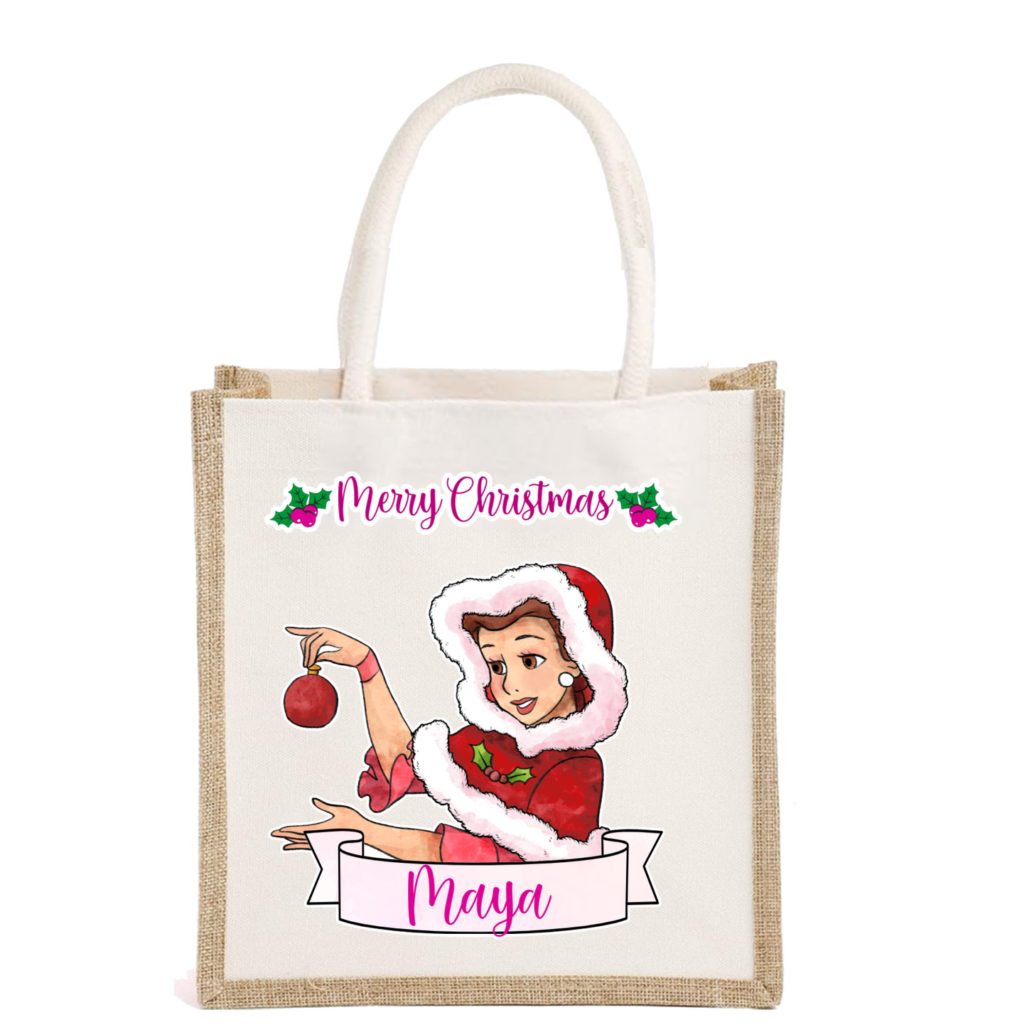 Disney Princess Christmas Canvas Bag