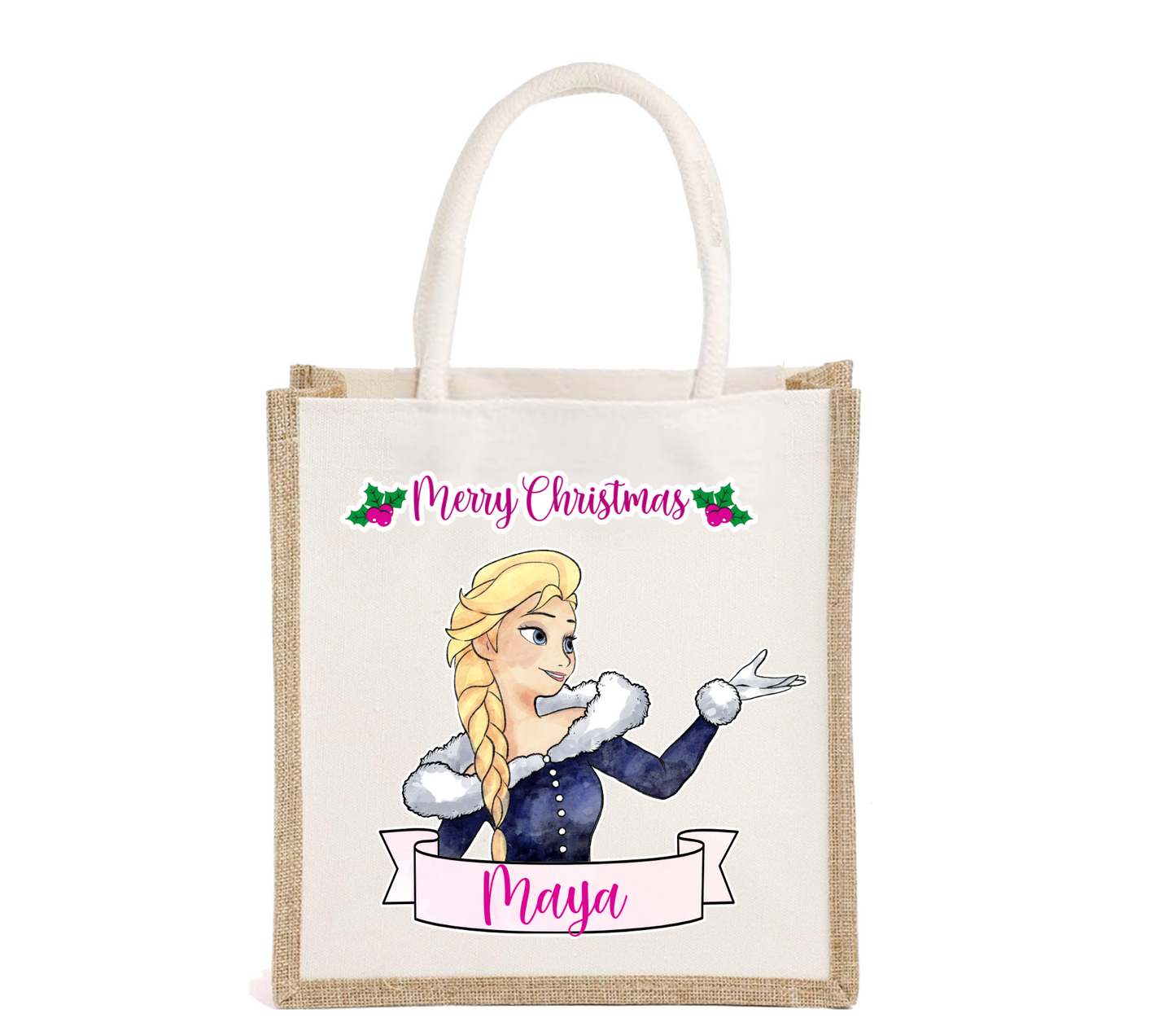 Disney Princess Christmas Canvas Bag