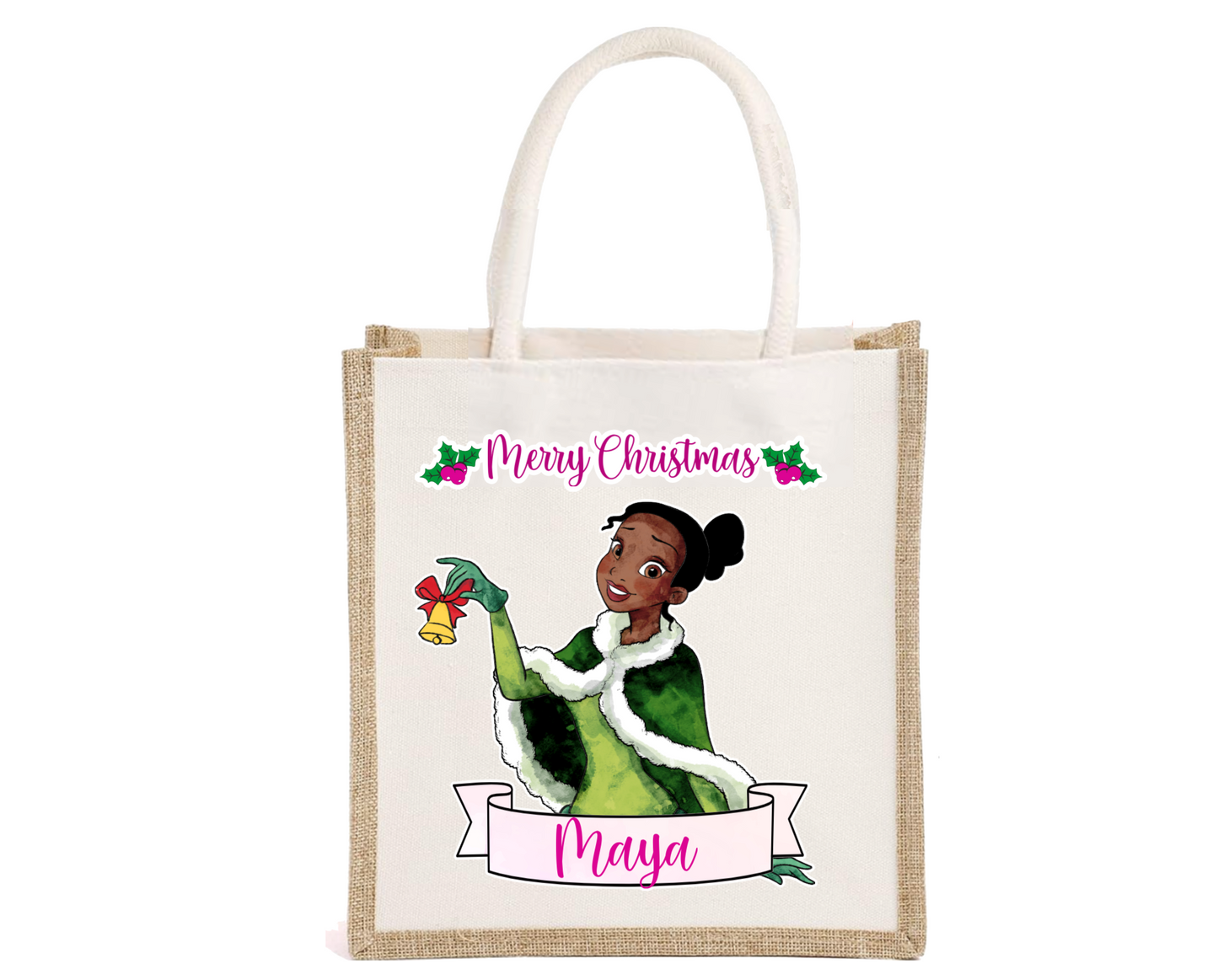 Disney Princess Christmas Canvas Bag