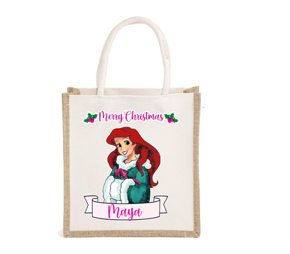 Disney Princess Christmas Canvas Bag