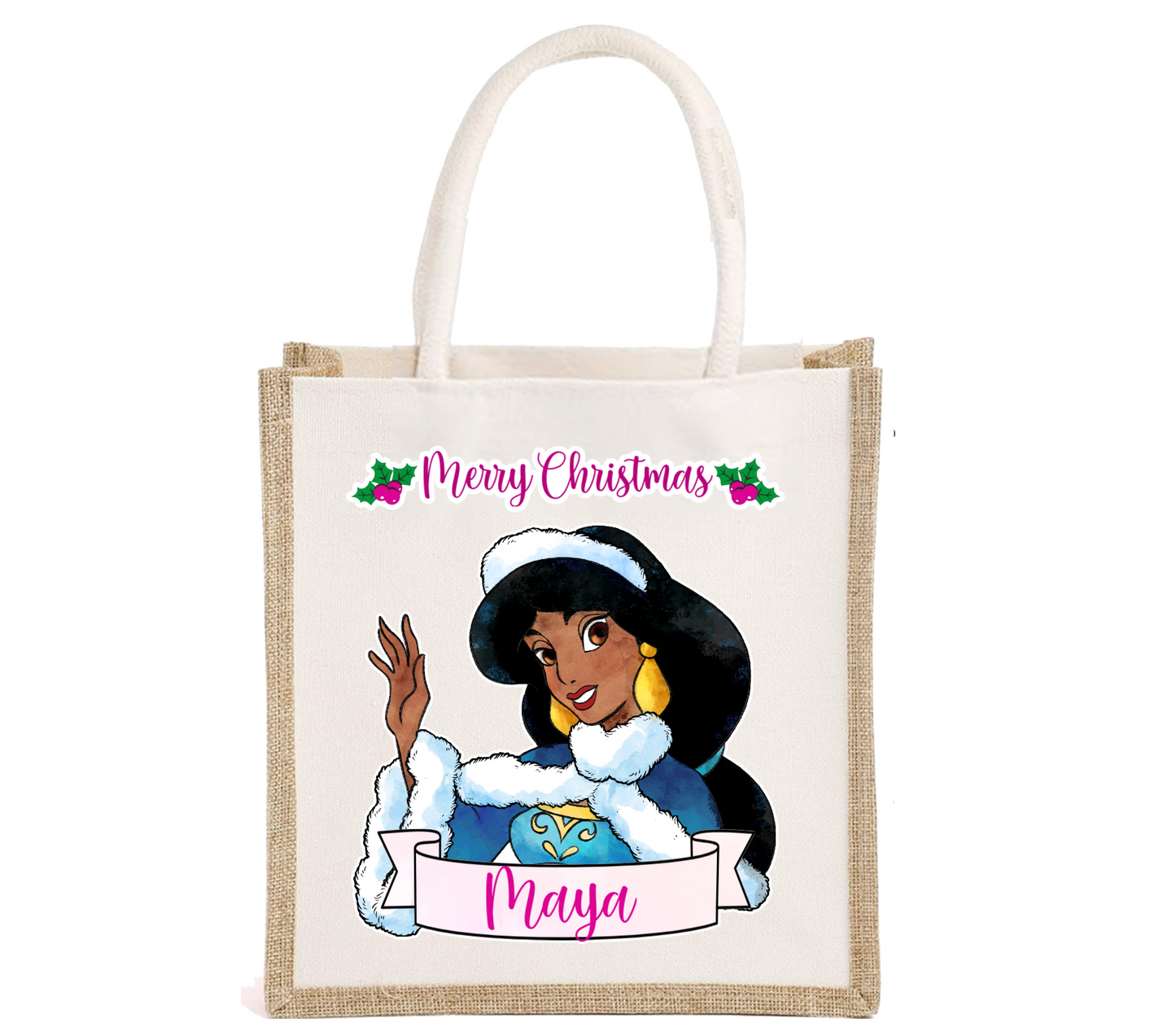 Disney Princess Christmas Canvas Bag