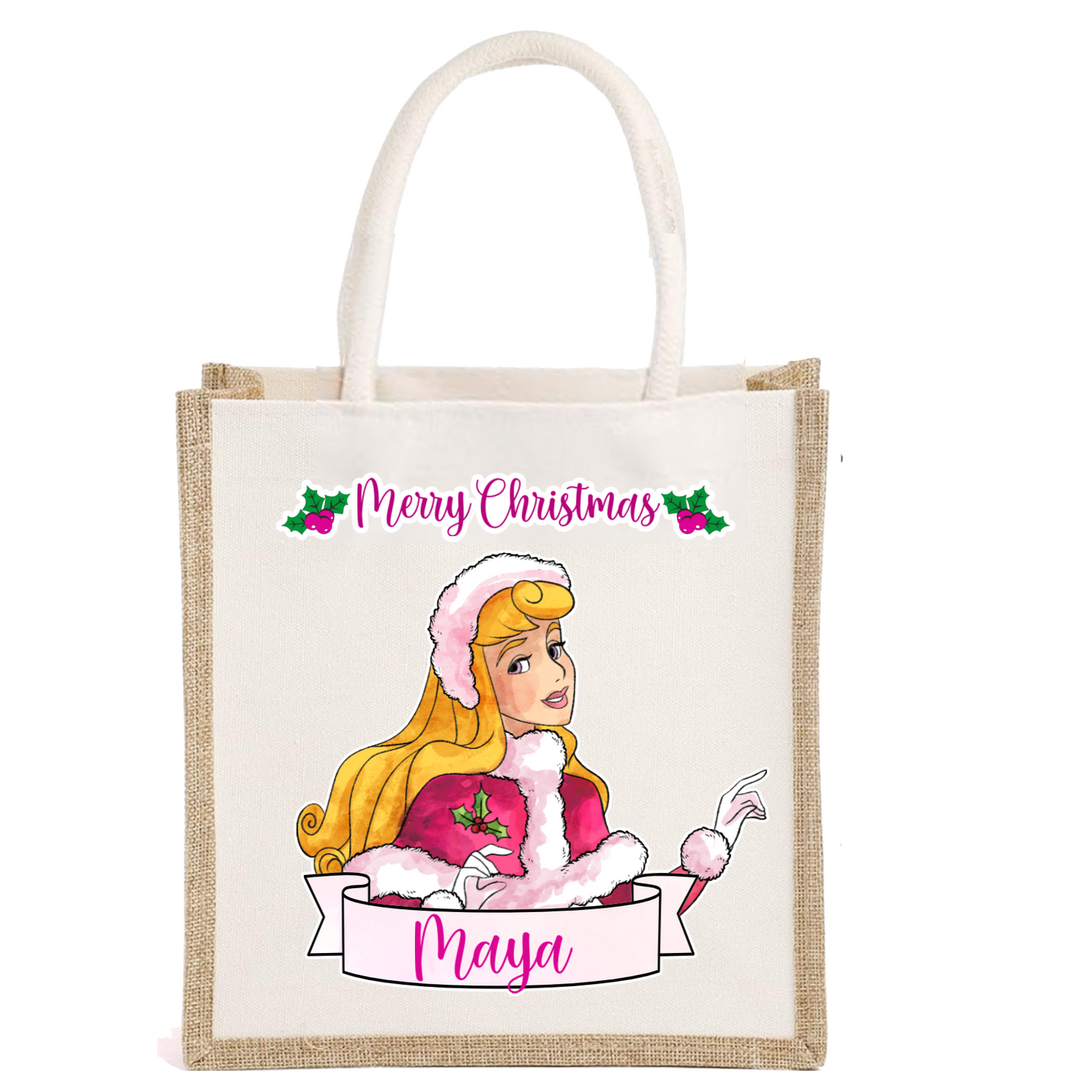 Disney Princess Christmas Canvas Bag