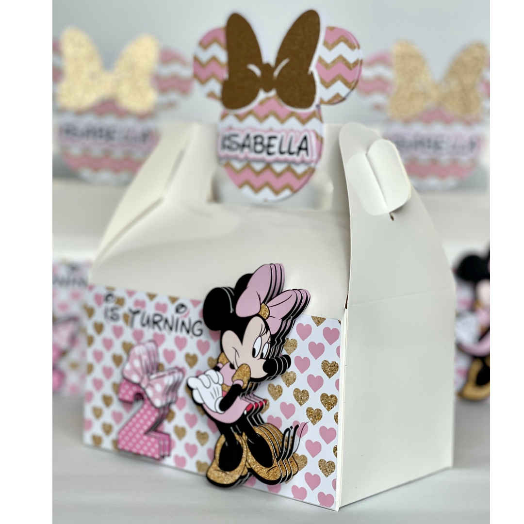 Minnie Mouse 3D Box Pink & Gold