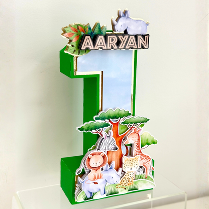 Safari Animals 3D letter/Number