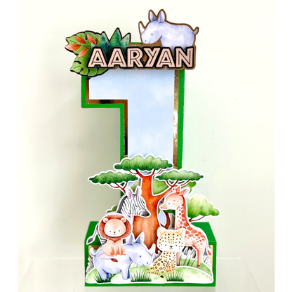 Safari Animals 3D letter/Number