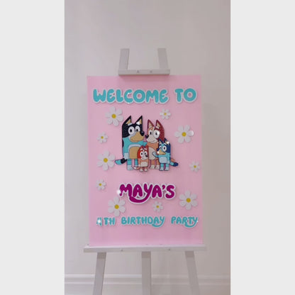 Bluey 3D Welcome board