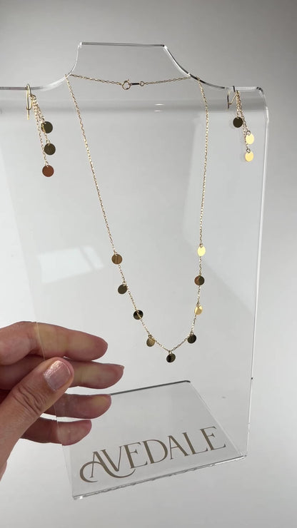 Coin Drops Set (18K Solid Gold)