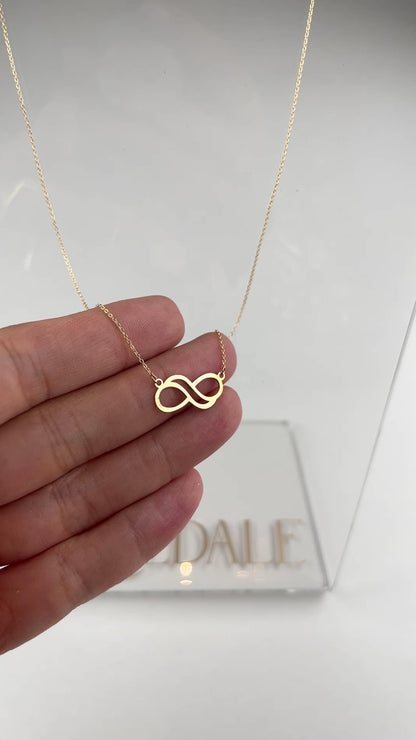 Infinity Necklace (18K Solid Gold)