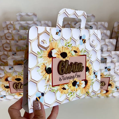 Sunflower colouring suitcase